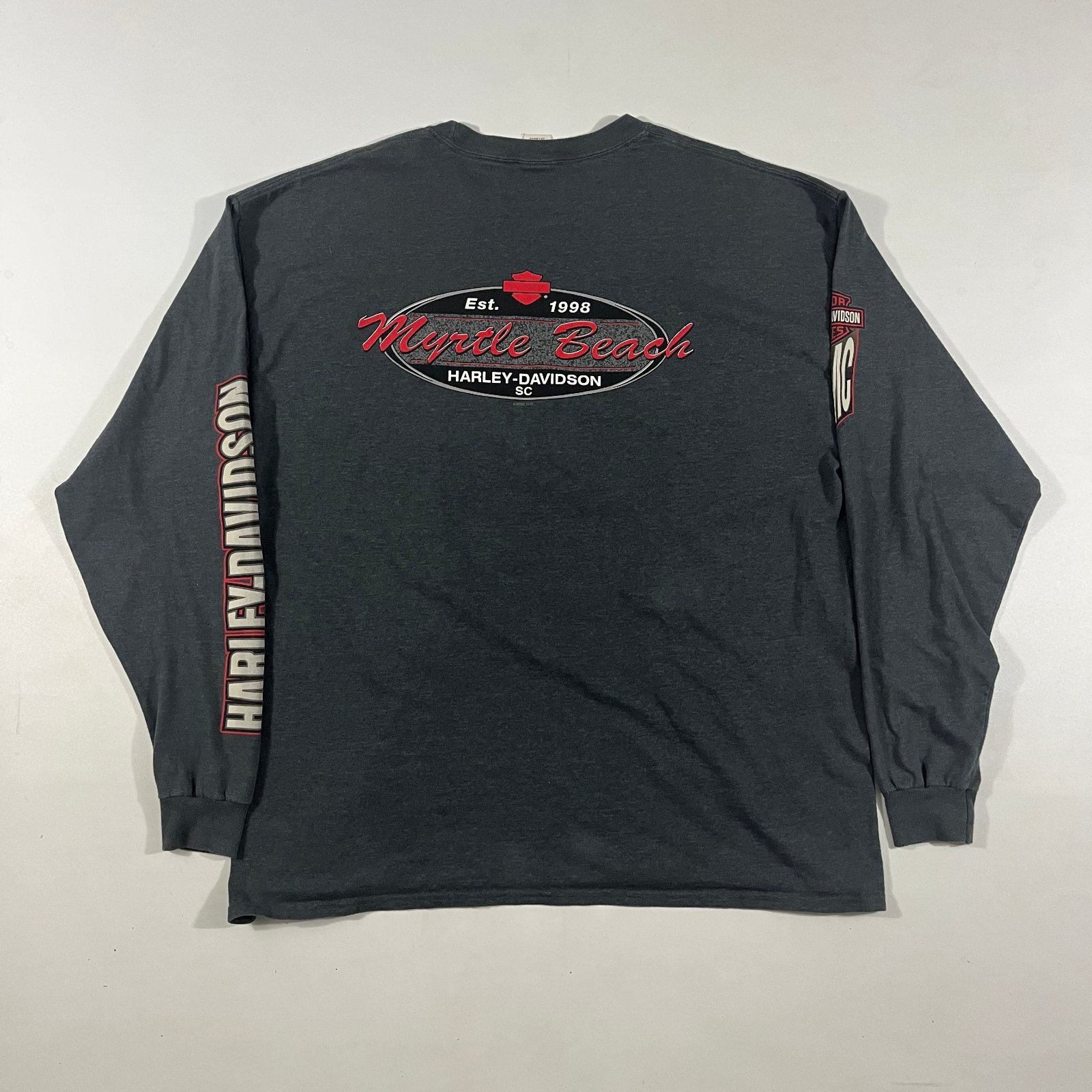 Harley-Davidson Myrtle Beach SC HDMC Joker Skull Graphic Long Sleeve Tee 2XL