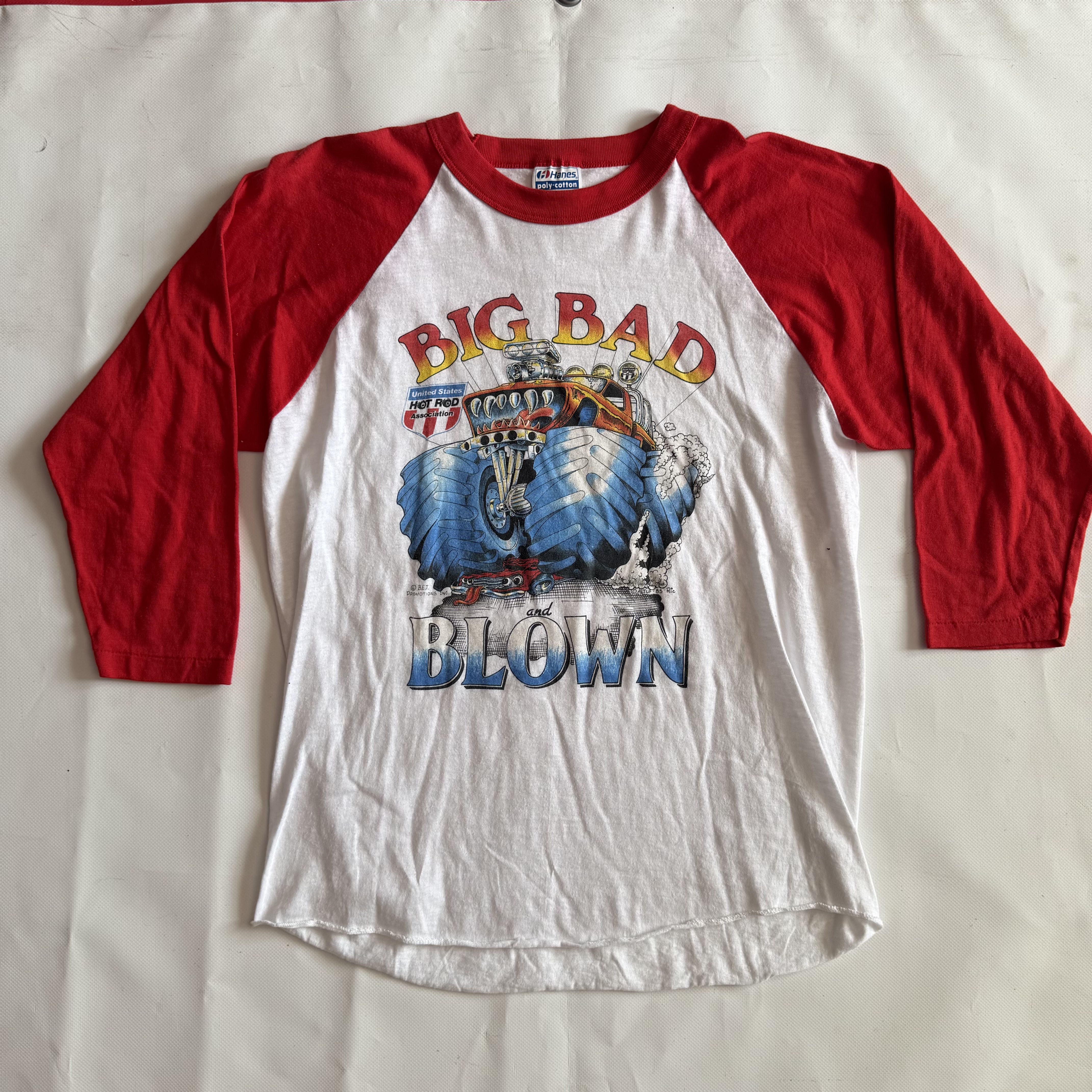 Vintage "Big Bad Blown" Monster Truck Raglan T-Shirt large