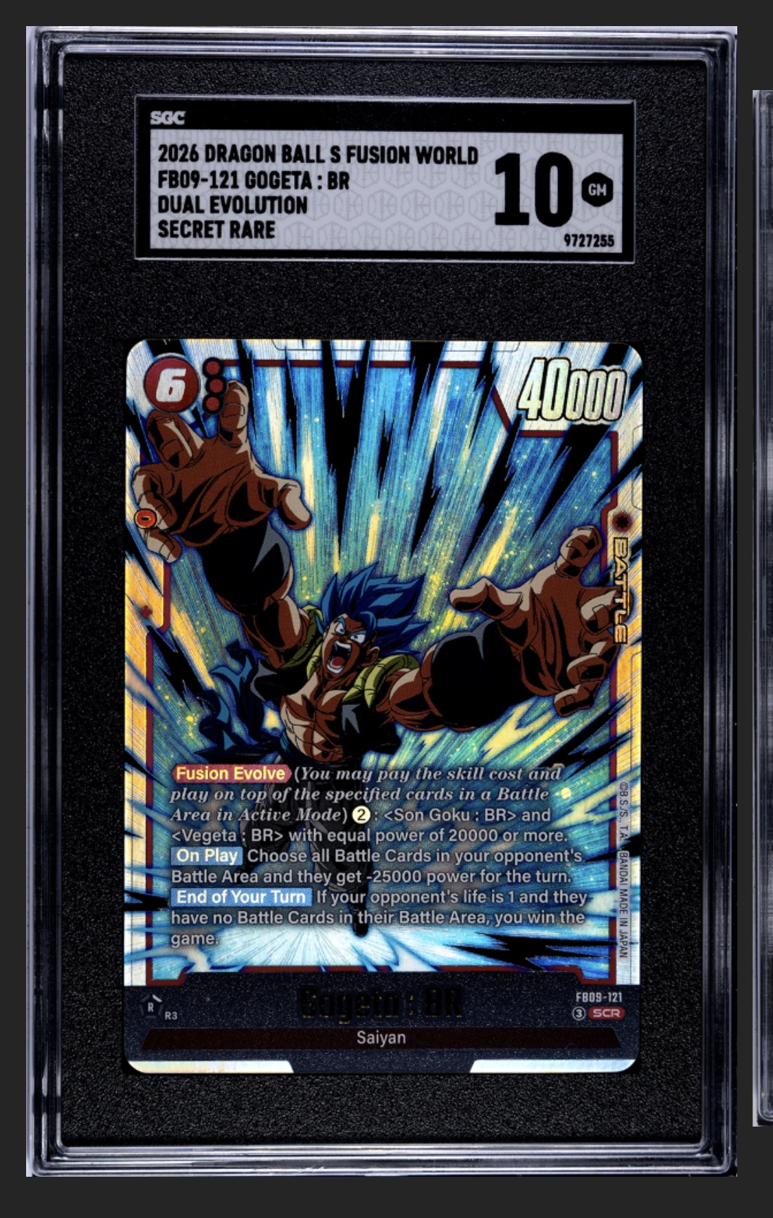 2026 Dragon Ball S Fusion World FB09-121 Gogeta Secret Rare Card
