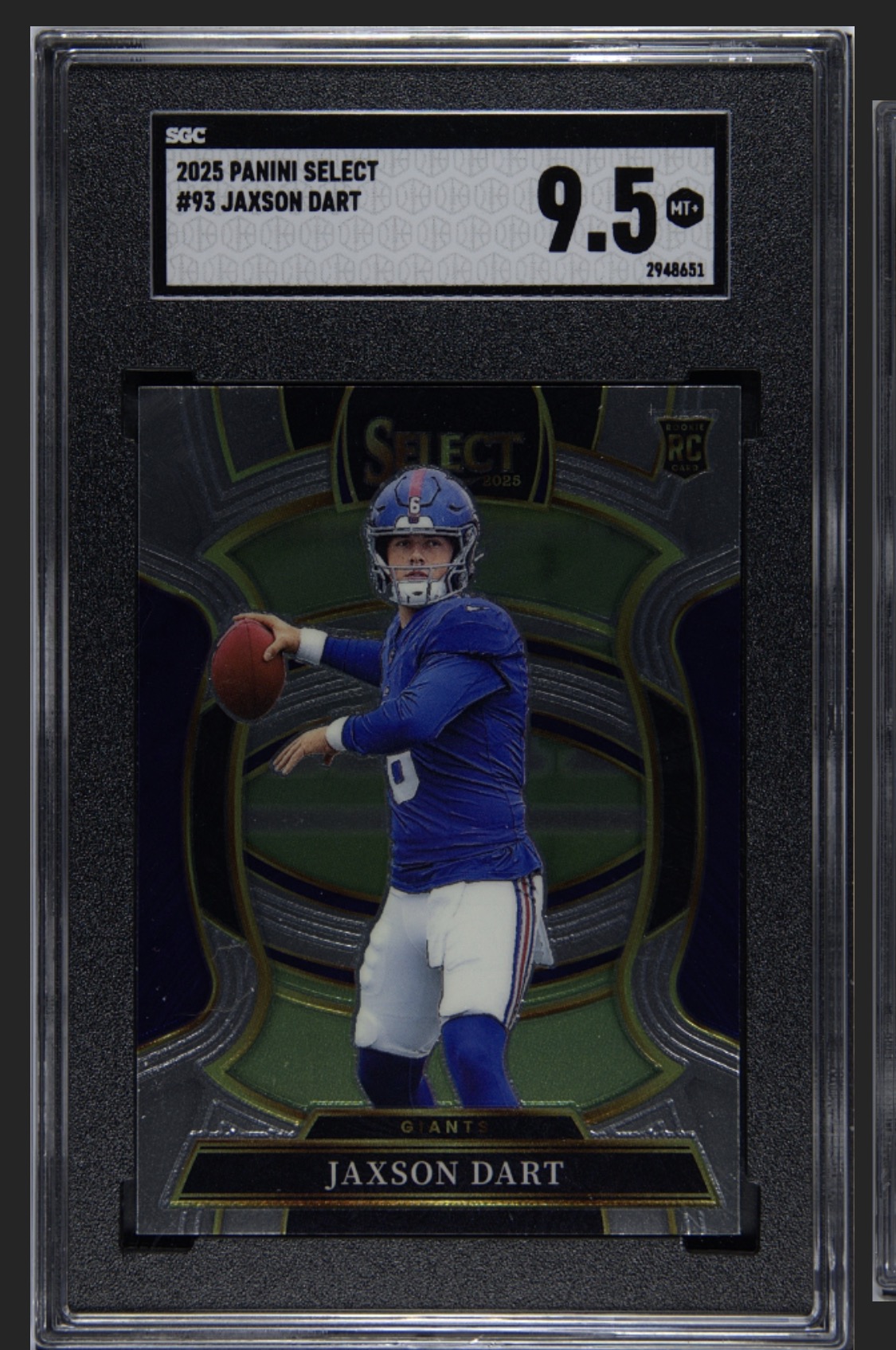 2025 Panini Select Jaxson Dart RC #93 SGC 9.5