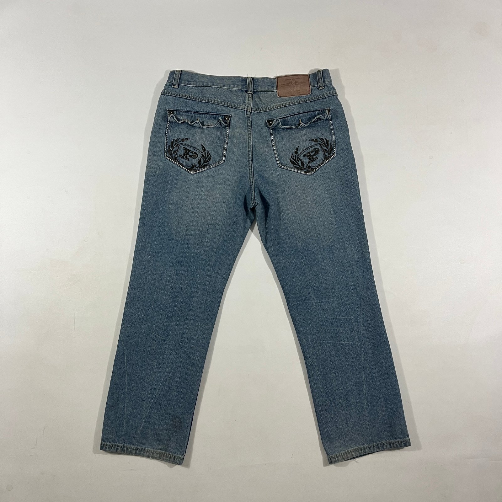 Vintage Y2K Phat Farm Phat Classics Embroidered Baggy Denim Jeans 38x34