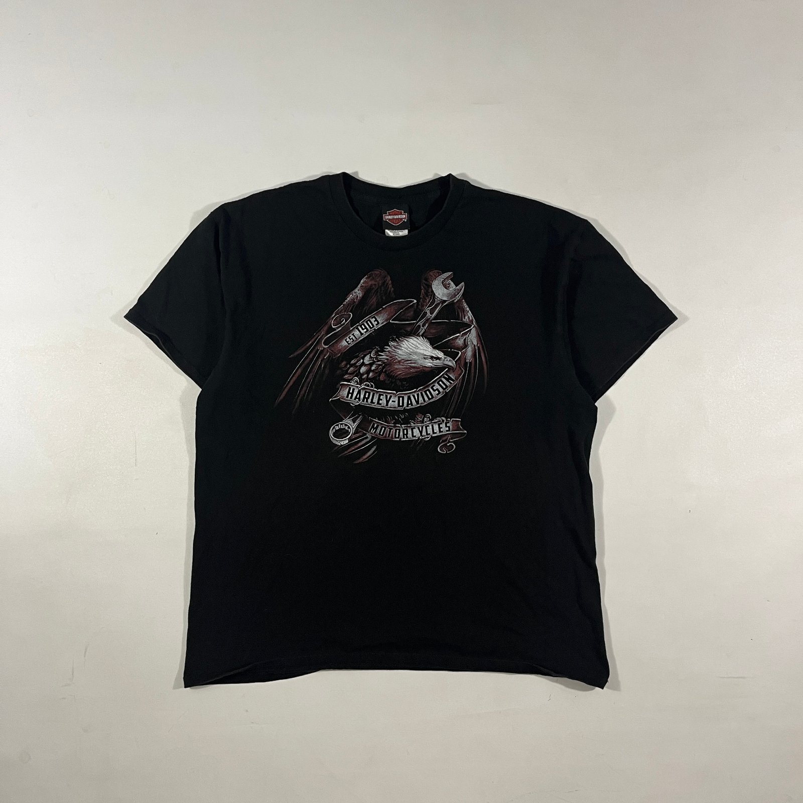 Harley-Davidson Outlaw Kansas City Eagle Wrench Graphic Biker Tee Black XL