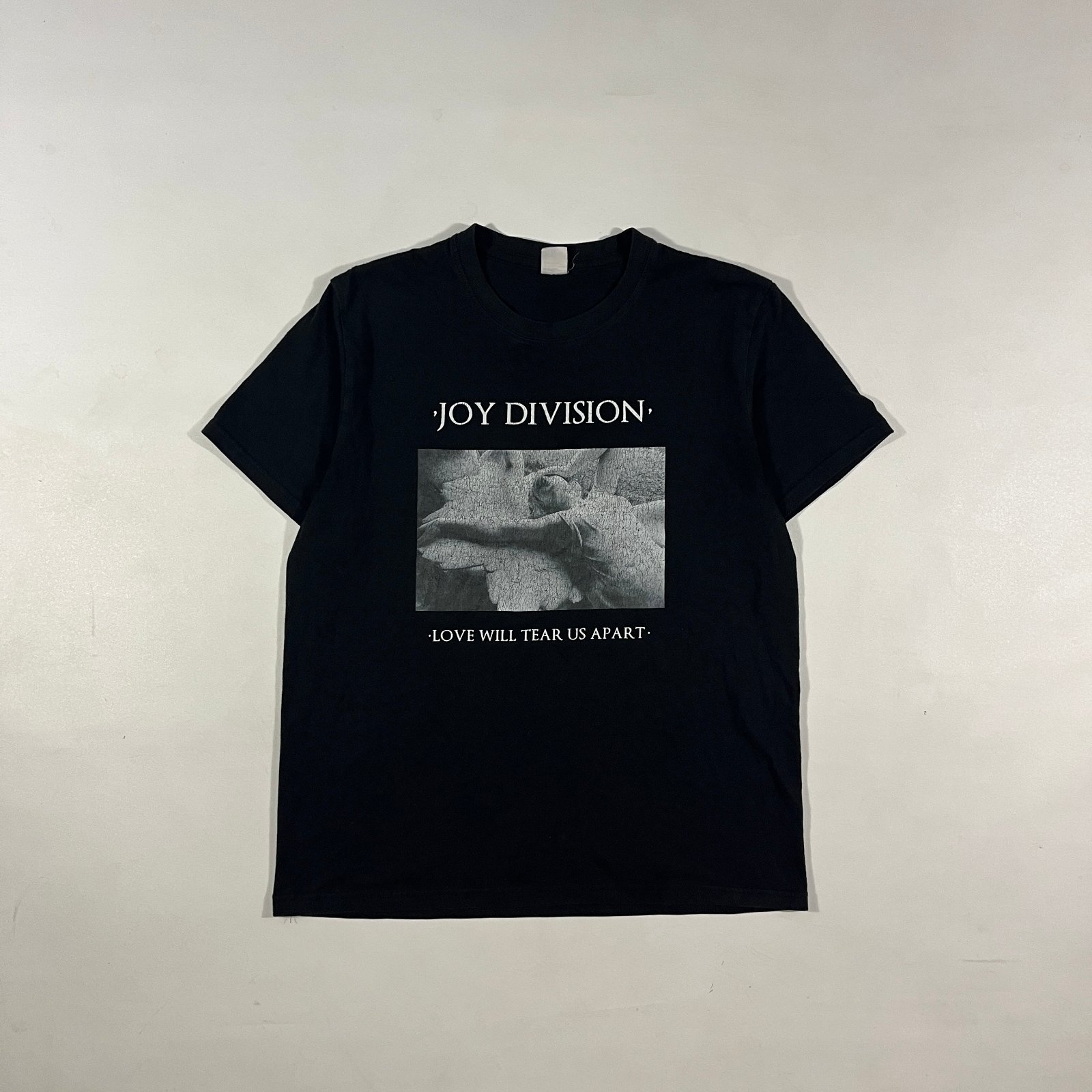 Joy Division Love Will Tear Us Apart Black Graphic Band Tee M