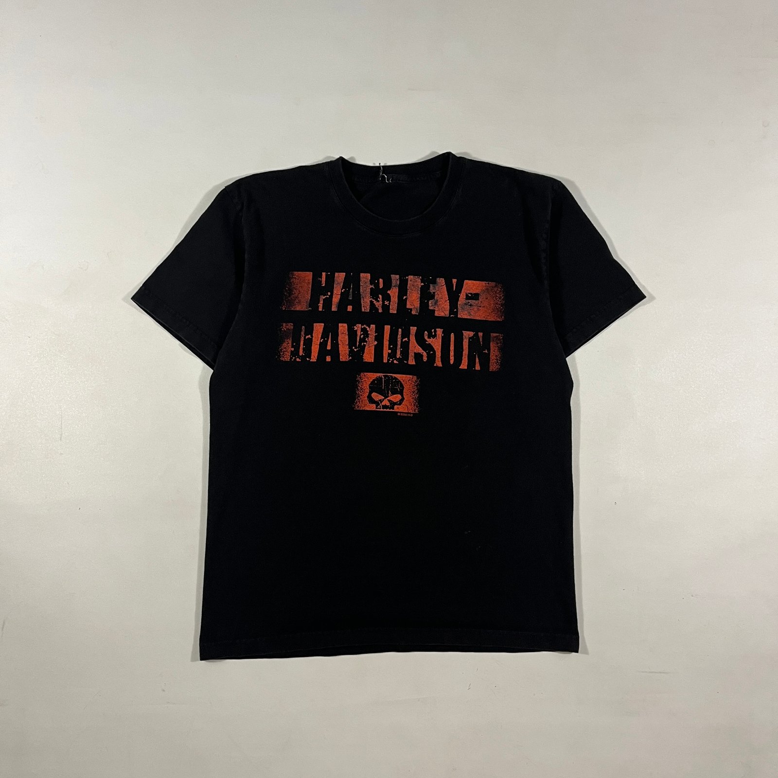 Harley-Davidson No Cages Plain City Ohio Eagle Skull Graphic Biker Tee