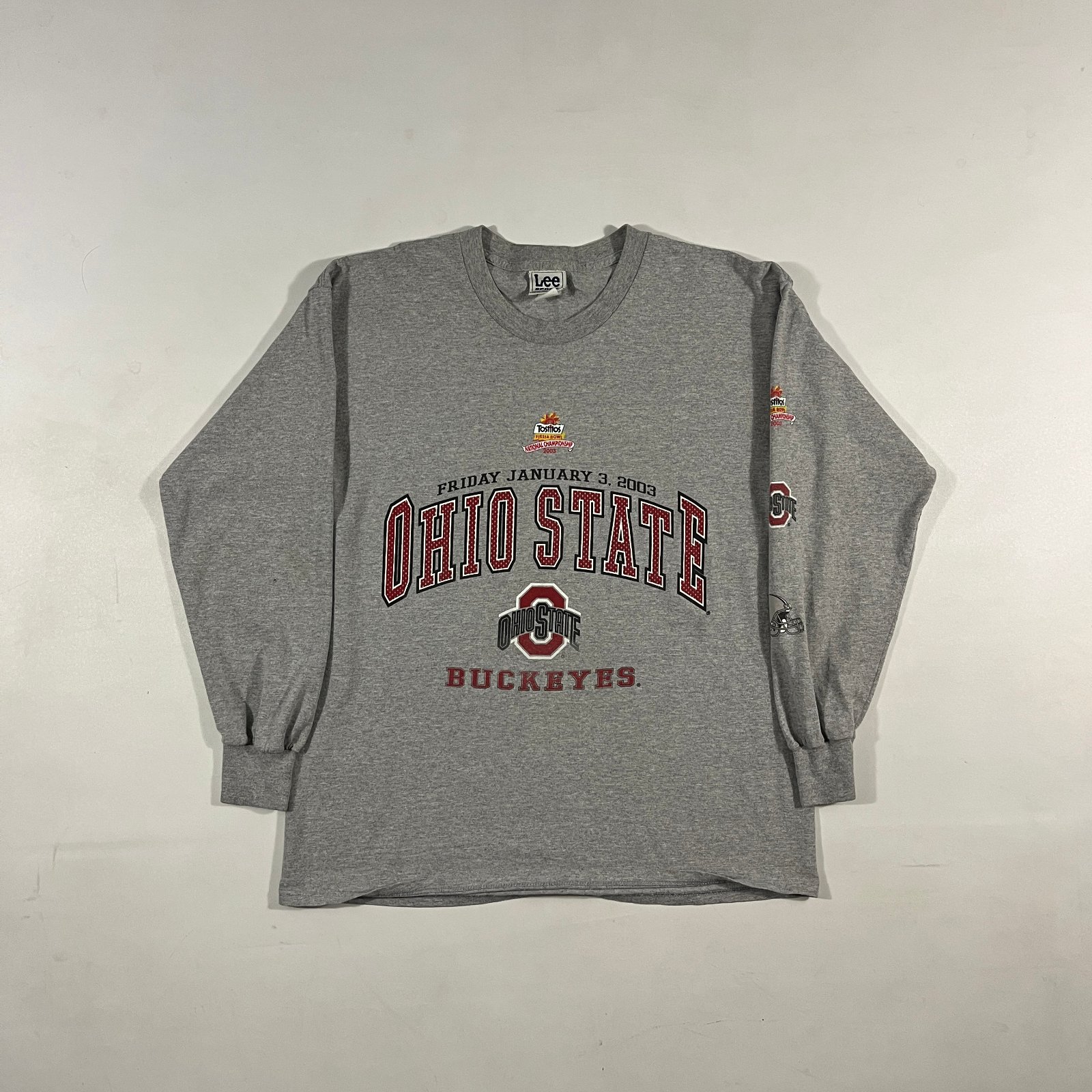 Vintage 2003 Lee Sport Ohio State Buckeyes Fiesta Bowl National Championship Long Sleeve