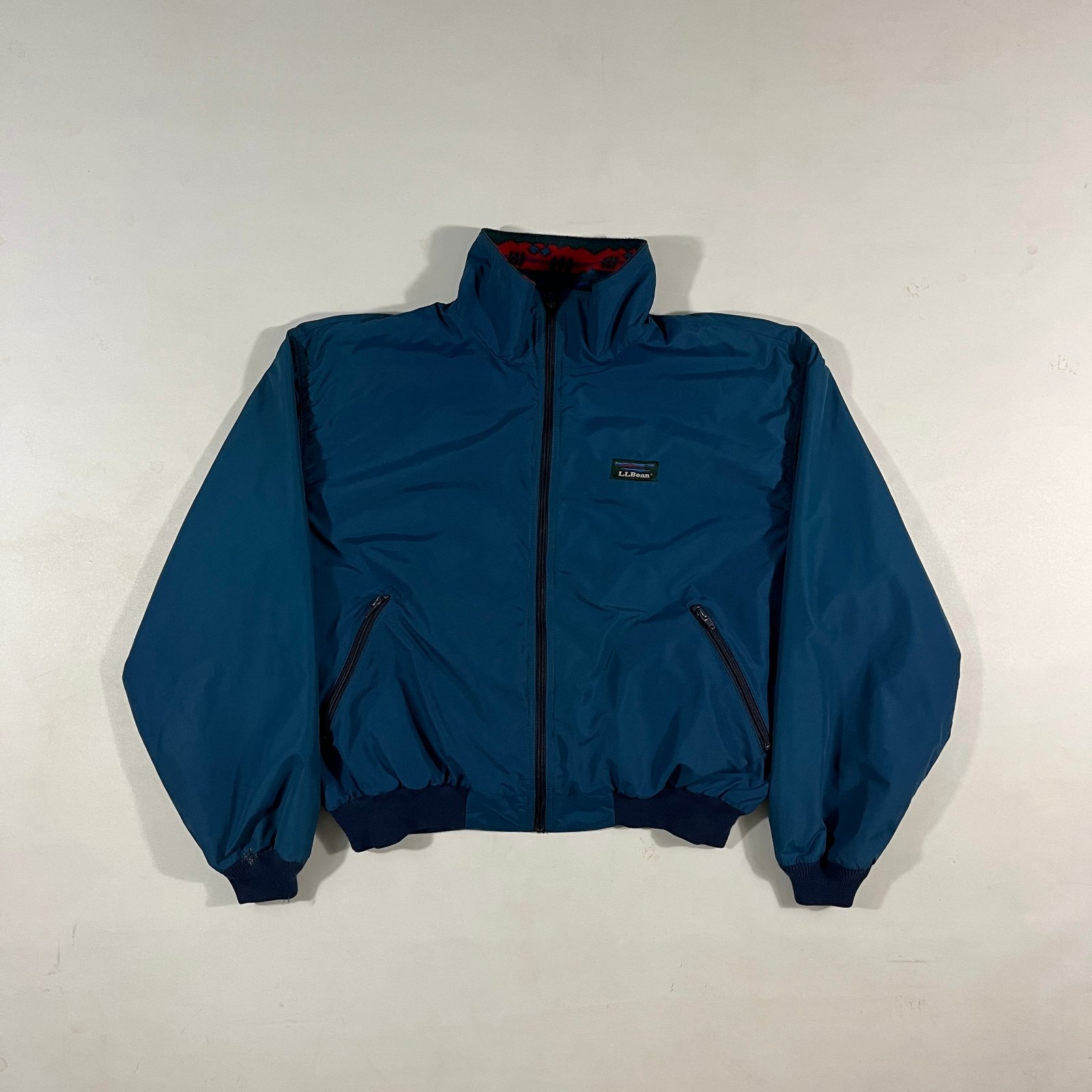 Vintage 90s L.L. Bean Teal Blue Fleece Lined Three-Season Jacket