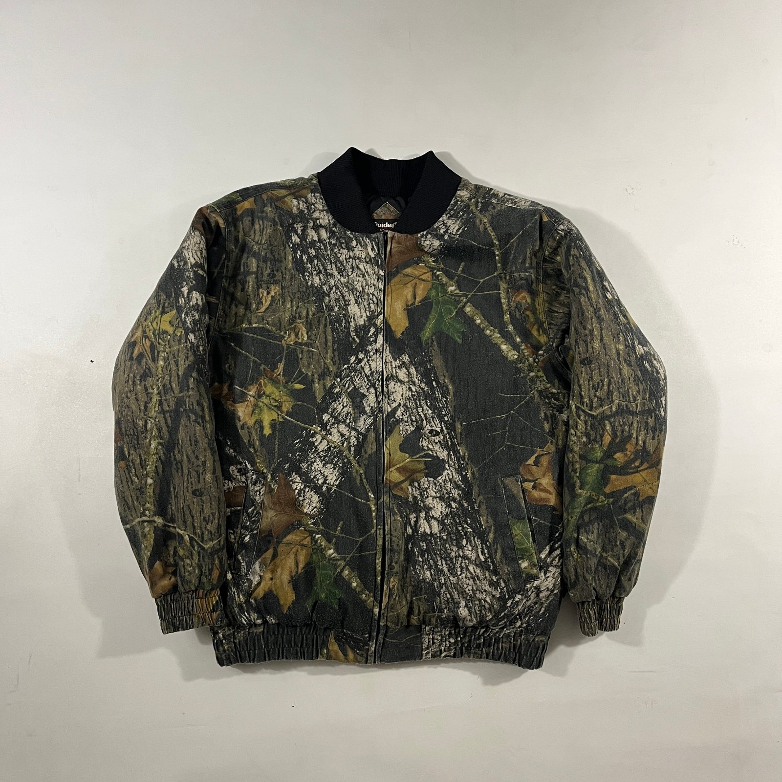 Vintage Guide Series Mossy Oak Break-Up Realtree Camo Insulated Bomber Jacket XL