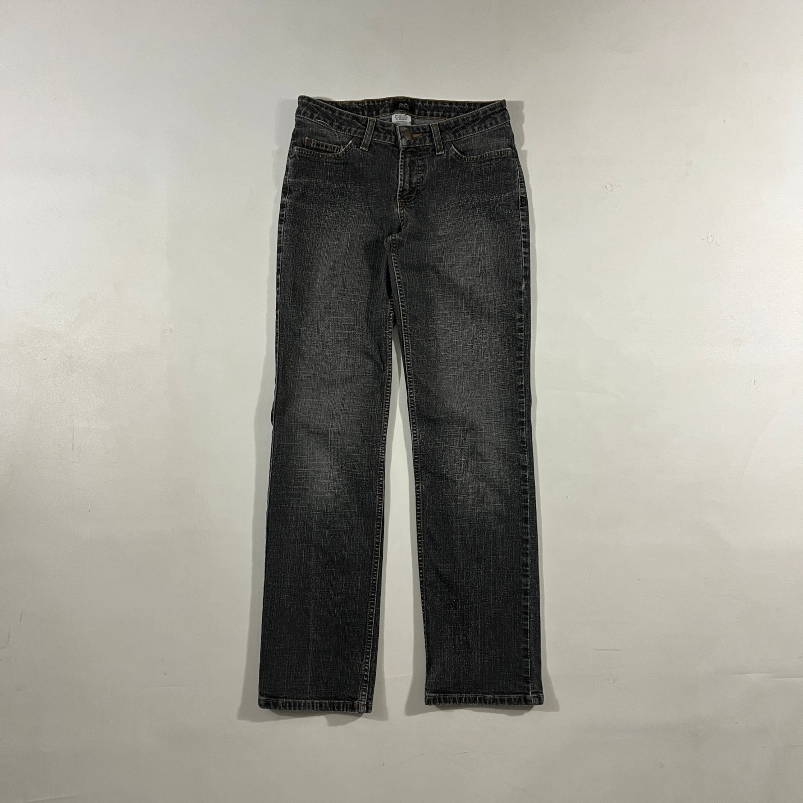 Y2K Mossimo Faded Black Low Rise Stretch Straight Leg Jeans