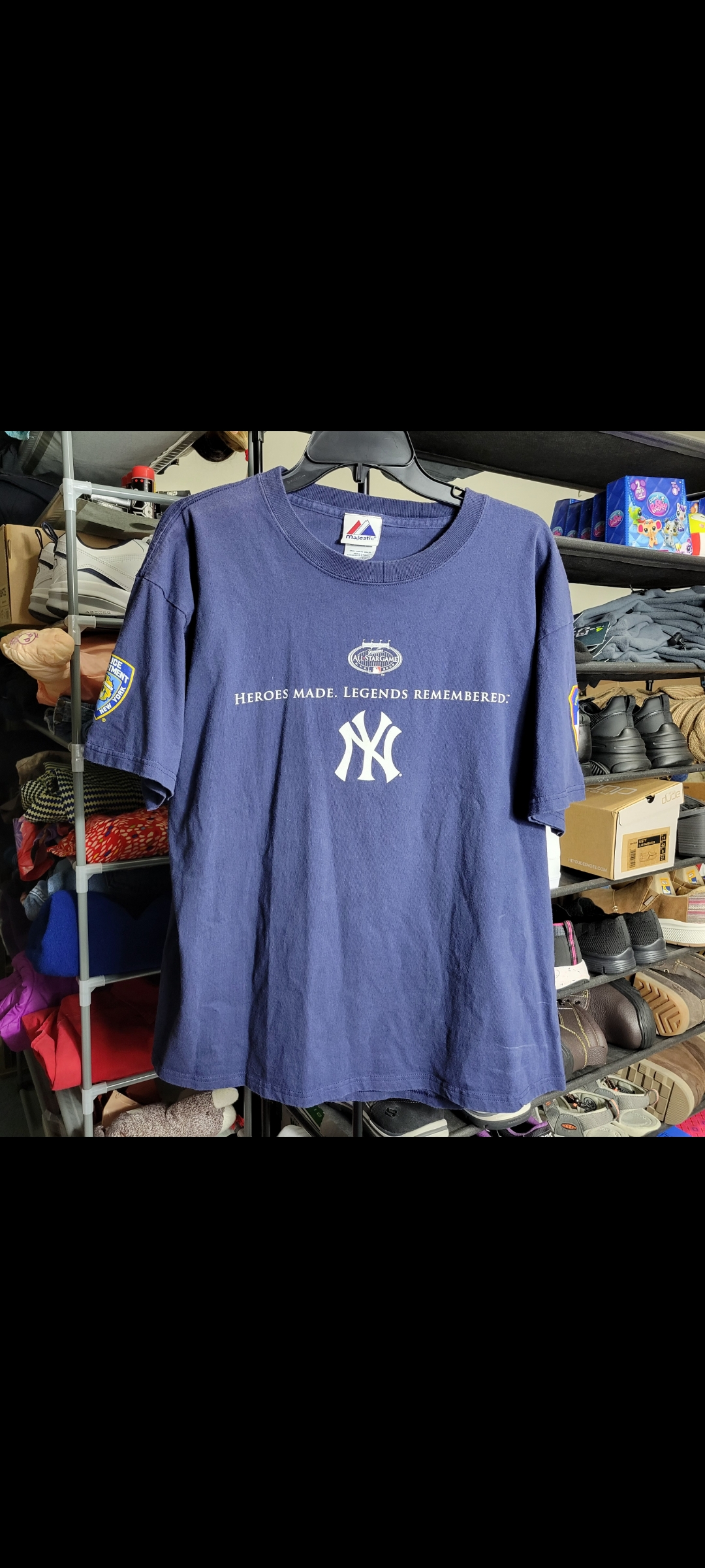 Mens XL New York Yankees 2008 All Star Games Shirt Blue