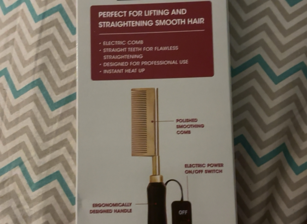 Pressing hot comb hairs straightener