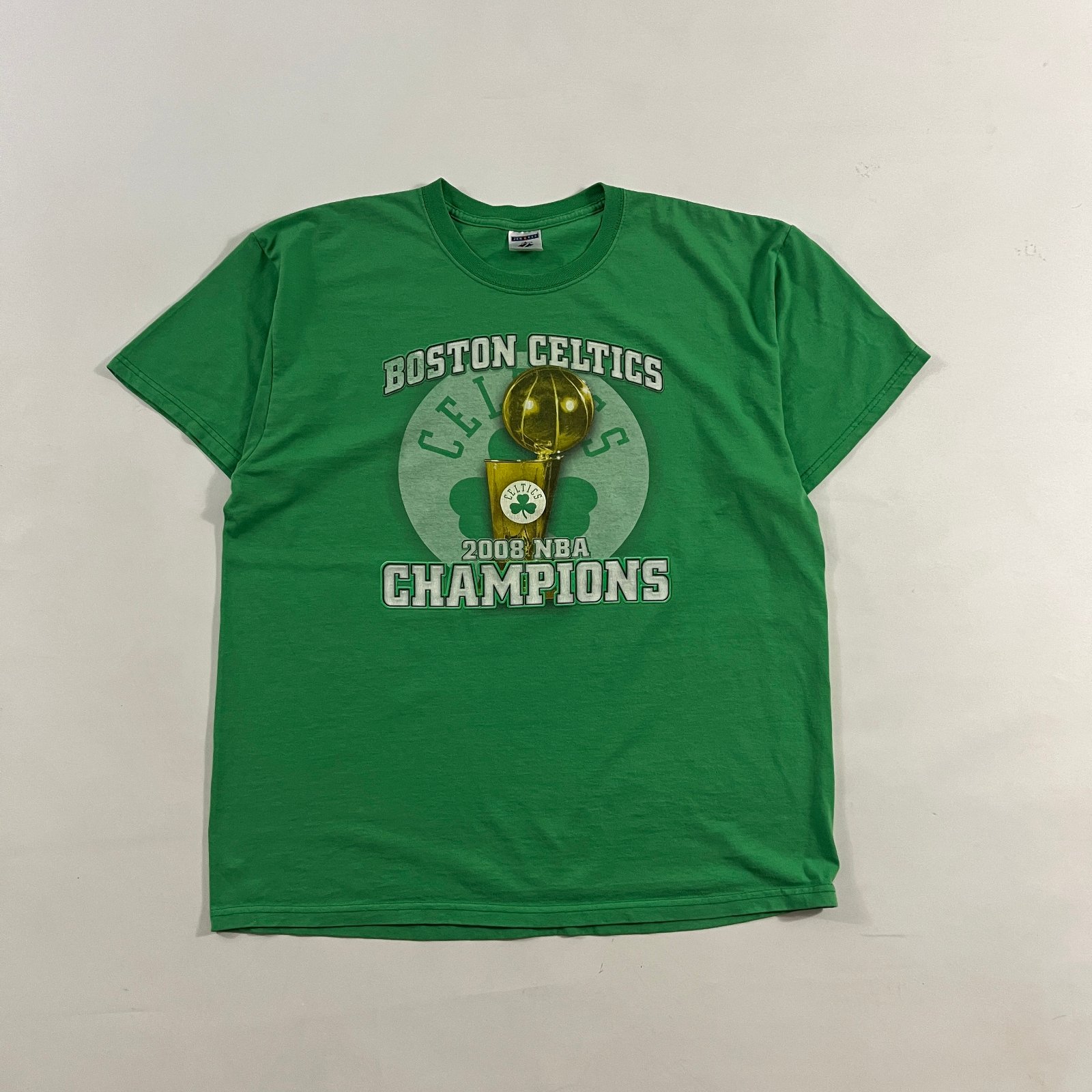 Vintage 2008 Boston Celtics NBA Champions Green Graphic Tee XL