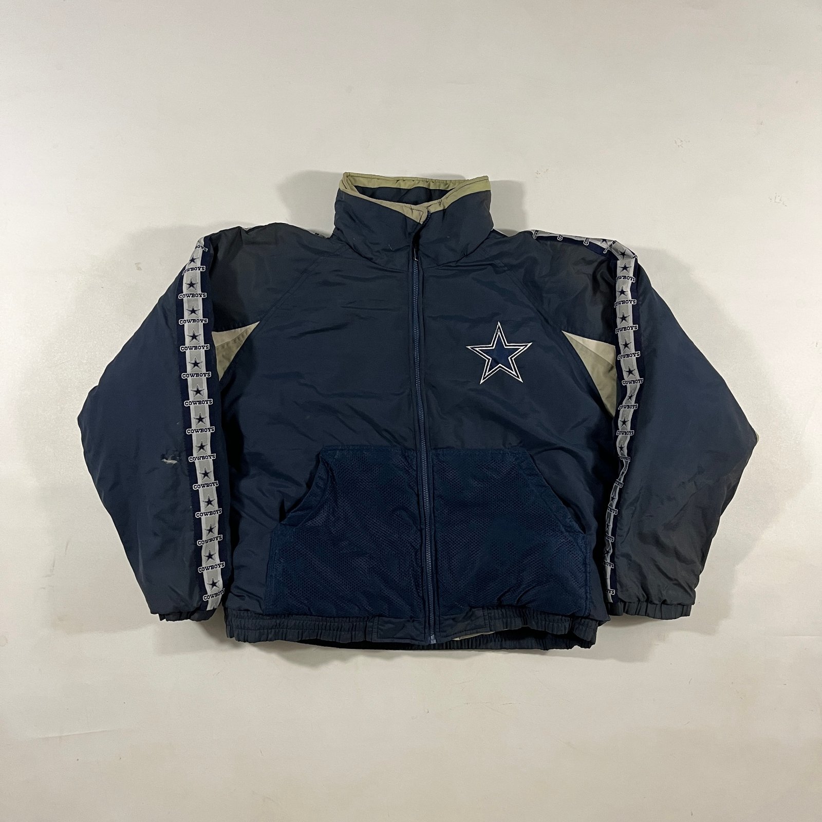 Vintage Y2K NFL Game Day Dallas Cowboys Reversible Puffer Jacket XL