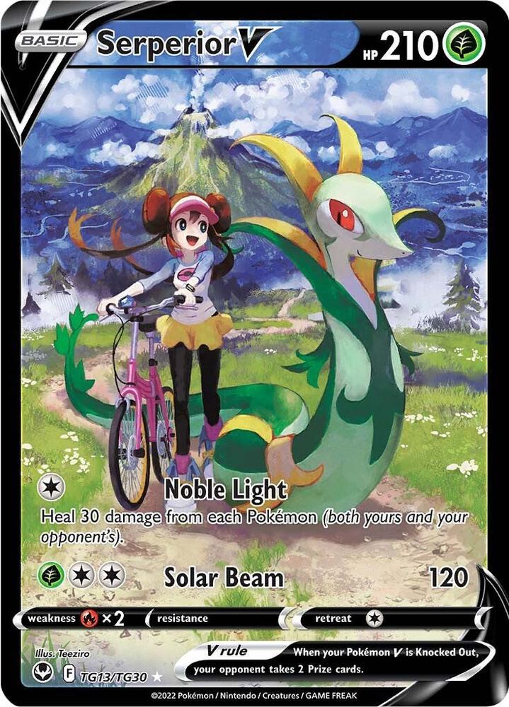 Pokemon Serperior V TG13/TG30 Silver Tempest Trainer Gallery Holo V Rare