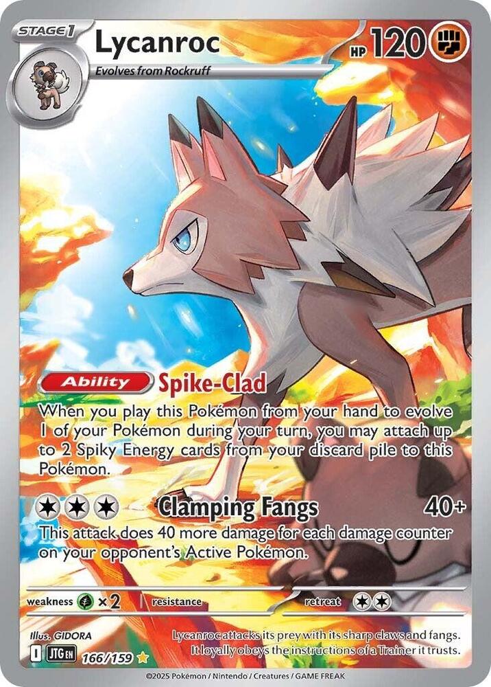 Pokemon Lycanroc 166/159 Journey Together Illustration Rare Holo
