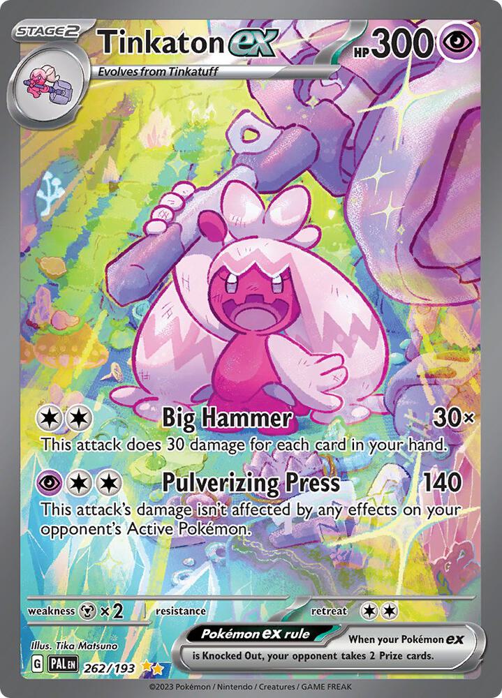 Pokemon Tinkaton ex 262/193 Paldea Evolved Special Illustration Rare Holo