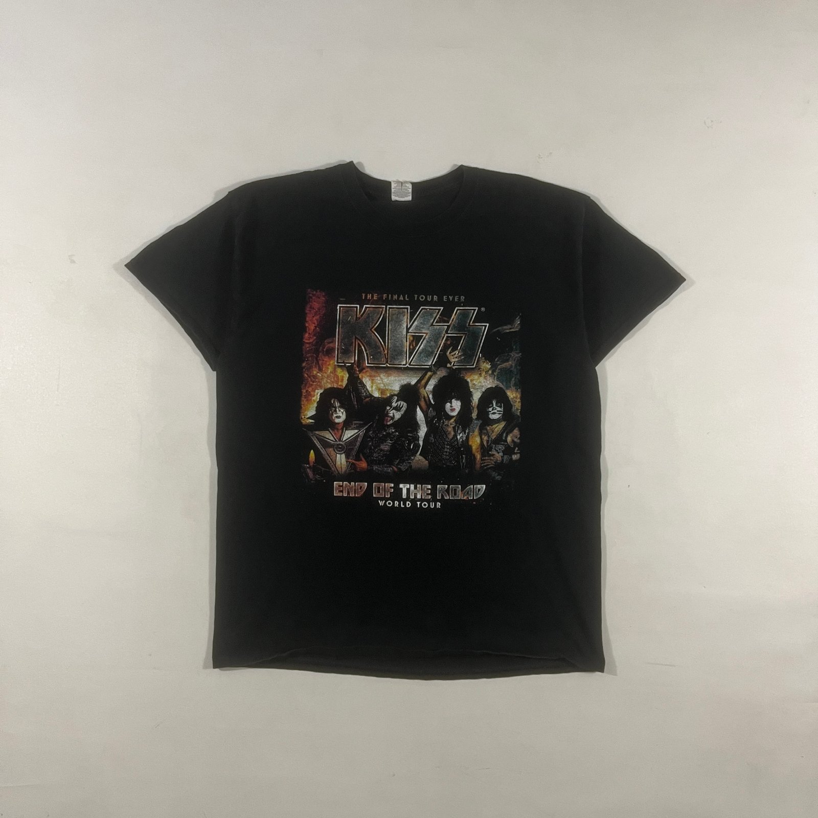 KISS End of the Road World Tour Band Tee Black Graphic T-Shirt